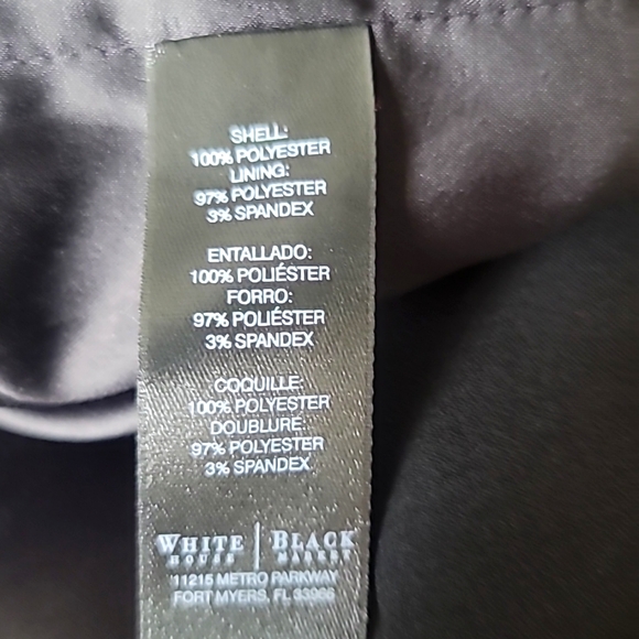 White House Black Market NWOT Stunning Black  Dress Sz 14 - Picture 5 of 6